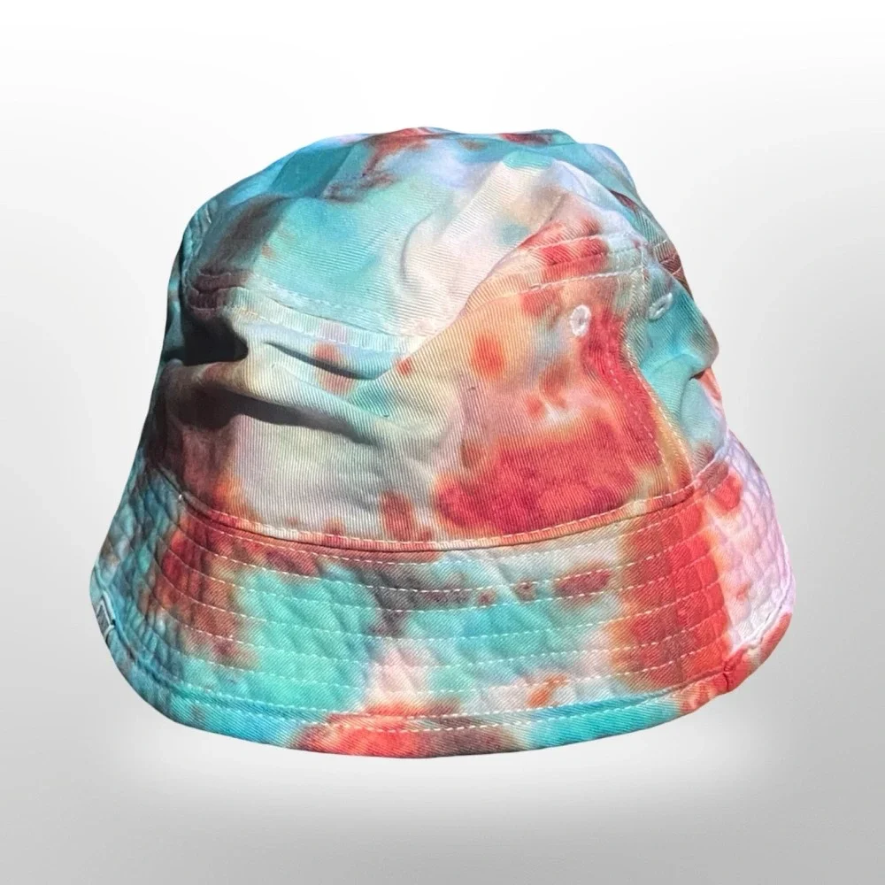 PINK Victoria's‎ Secret Tie Dye Bucket Hat Teal Orange Pink Cotton Blend Casual